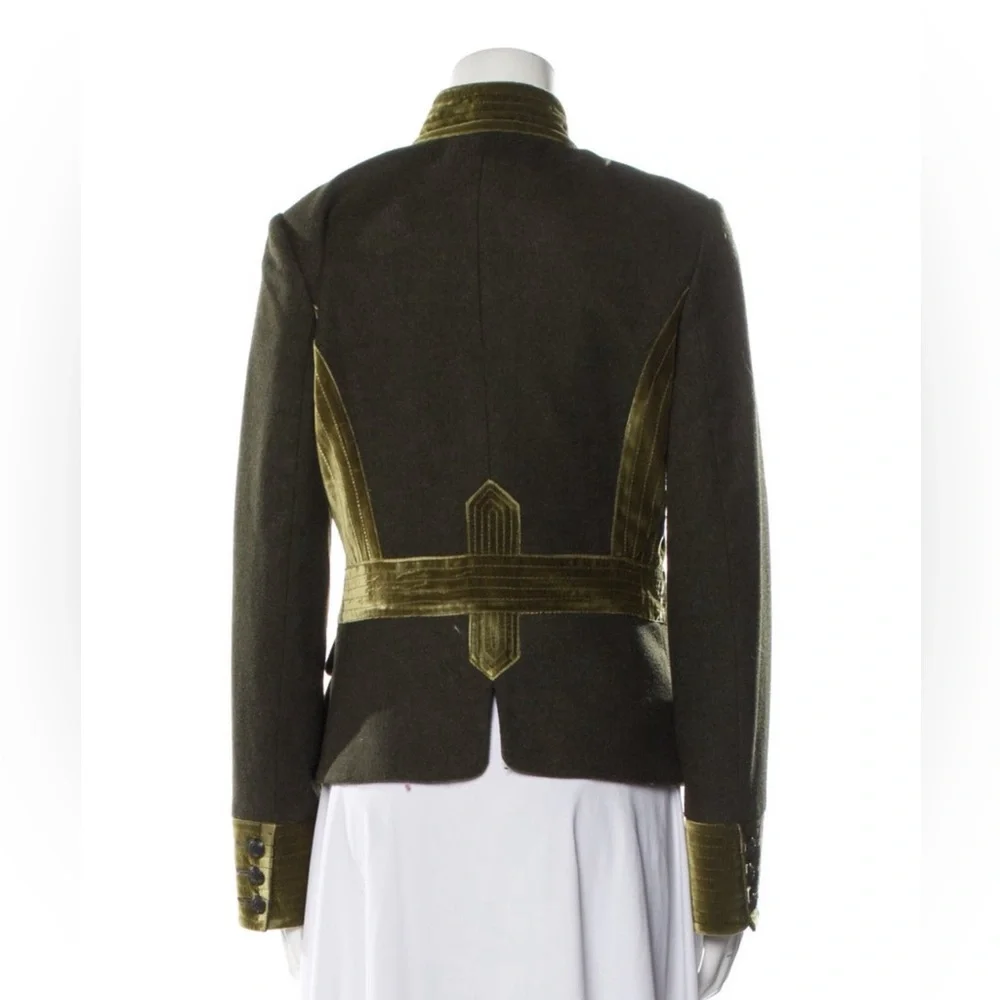 Cavalli Class Green Blazer Jacket Size 6 - Picture 3 of 3